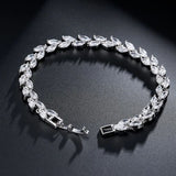 LEIGH - Marquise Cut Leaf Inspired Bracelet