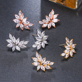 HARLOW - "Jeanna" Marquise Cut Leaf Inspired Pierced Earrings