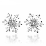 Delicate Snowflake Pierced Earrings