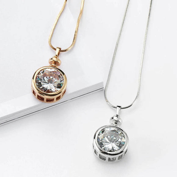 Solitaire Long Necklace & Pendant