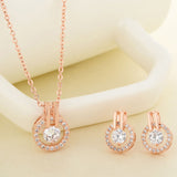 KELLY - "Gracie" Crystal Pierced Earrings and Pendant Set