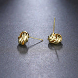 Knot Inspired Stud Pierced Earrings