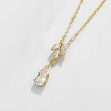 LOMBARD - "Caroline" Marquise Cut Pear Drop Necklace