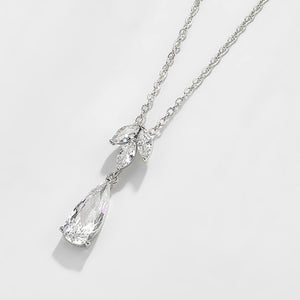 LOMBARD - "Caroline" Marquise Cut Pear Drop Necklace