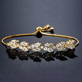 LOMBARD - "Caroline" Marquise Cut Leaf Inspired Adjustable Bracelet