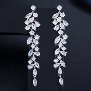 LOMBARD - Marquise Cut Leaf Inspired Cascade Earrings