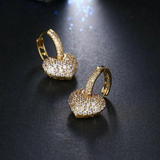 Luxury Pavé Heart Dual Pierced Earrings