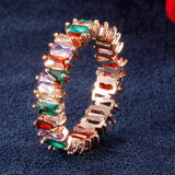 GARLAND - "Judy" Rainbow Baguette Cut Uneven Ring