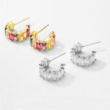 Baguette Cut Hoop Earrings