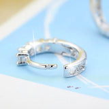 Mini Brilliant Cut Heart Hoop Earrings