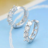 Mini Brilliant Cut Heart Hoop Earrings