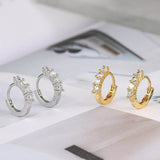 Mini Brilliant Cut Heart Hoop Earrings
