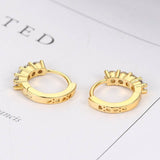 Mini Brilliant Cut Heart Hoop Earrings