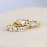 Mini Brilliant Cut Heart Hoop Earrings