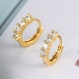 Mini Brilliant Cut Heart Hoop Earrings