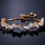 MONROE - "Marilyn" Baguette Cut Adjustable Bracelet