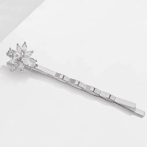 Simulated Pearl and Marquise Cut Hair Slide