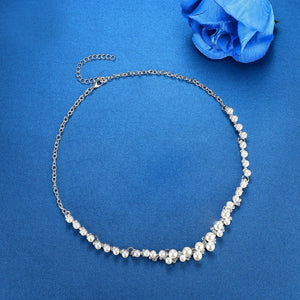 Elegant Simulated Pearl and Crystal Necklace