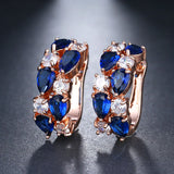 BARDOT - "Brigitte" Pear and Solitaire Cut Pierced Earrings