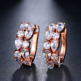 BARDOT - "Brigitte" Pear and Solitaire Cut Pierced Earrings