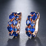 BARDOT - "Brigitte" Pear and Solitaire Cut Pierced Earrings