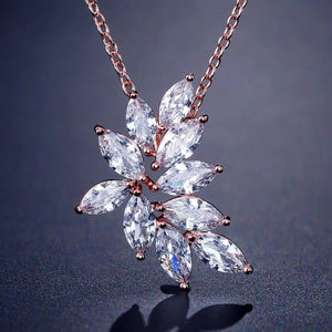 HARLOW - "Jeanna" Marquise Cut Leaf Inspired Pendant