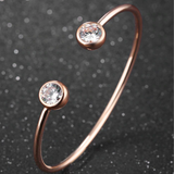 Open Ended Twin Solitaire Bangle