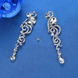Cubic Zirconia Statement Chandelier Pierced Earrings