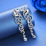 Cubic Zirconia Statement Chandelier Pierced Earrings