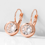 Solitaire Drop Pierced Earrings