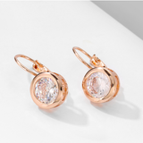 Solitaire Drop Pierced Earrings