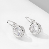 Solitaire Drop Pierced Earrings