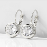 Solitaire Drop Pierced Earrings