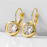 Solitaire Drop Pierced Earrings