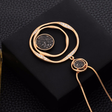 Stardust Circle Long Necklace & Pendant