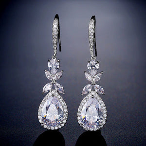 TAYLOR – “Elizabeth” Marquise Cut Pear Drop Earrings