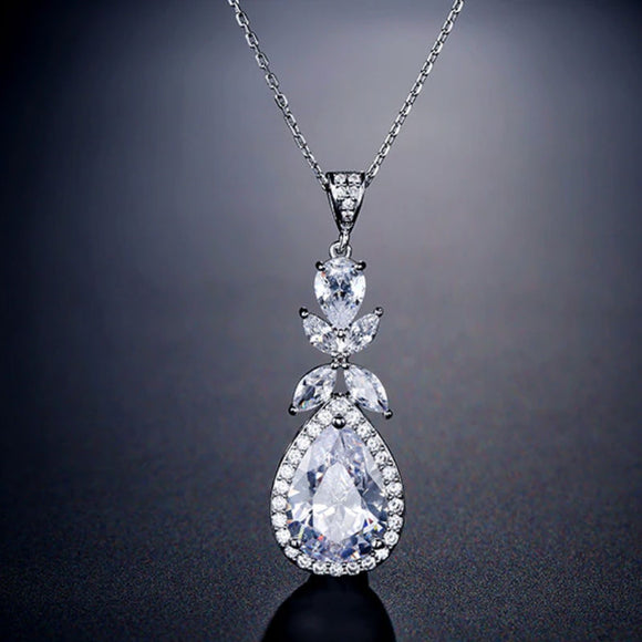 TAYLOR – “Elizabeth” Marquise Cut Pear Drop Pendant