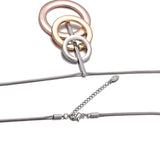 Triple Circle Long Necklace & Pendant