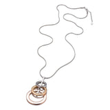 Triple Circle Long Necklace & Pendant