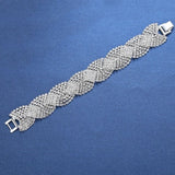 Cubic Zirconia Wide Twist Bracelet