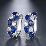 BARDOT - "Brigitte" Pear and Solitaire Cut Pierced Earrings