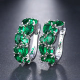 BARDOT - "Brigitte" Pear and Solitaire Cut Pierced Earrings
