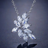 HARLOW - "Jeanna" Marquise Cut Leaf Inspired Pendant