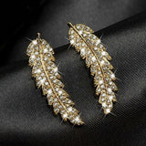 Delicate Feather Pierced Earrings